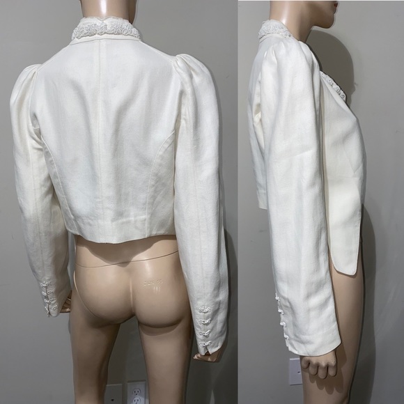 Robert Rodriguez White Crop Jacket 12 - Picture 2 of 5